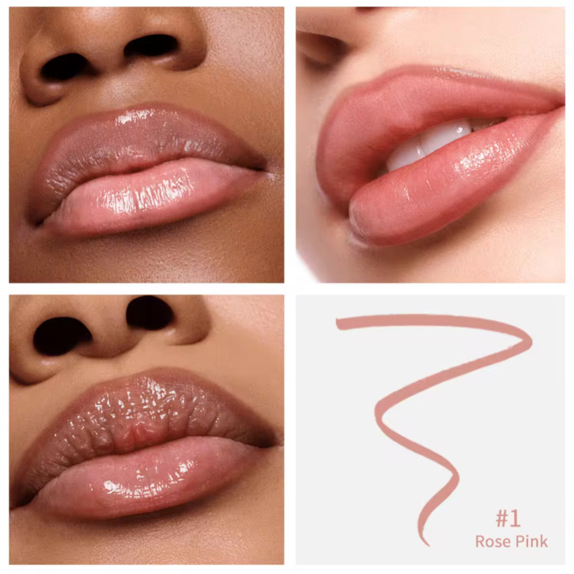 4-Farben Peel-Off Lip Liner Tattoo – Wasserfest, Langanhaltend & Mattes Finish