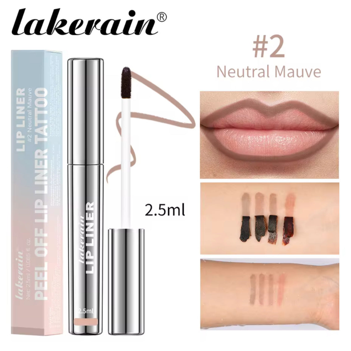 4-Farben Peel-Off Lip Liner Tattoo – Wasserfest, Langanhaltend & Mattes Finish