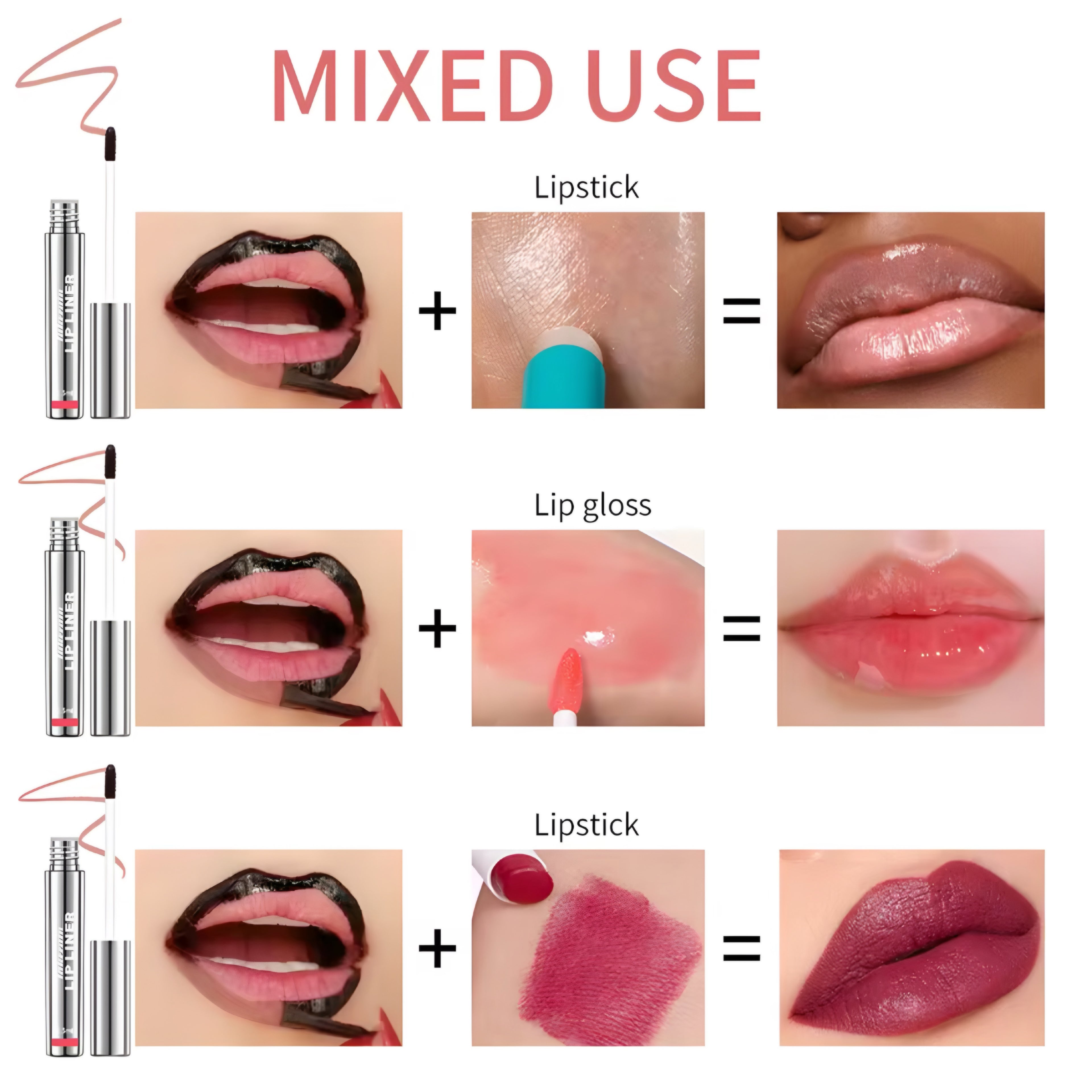 4-Farben Peel-Off Lip Liner Tattoo – Wasserfest, Langanhaltend & Mattes Finish