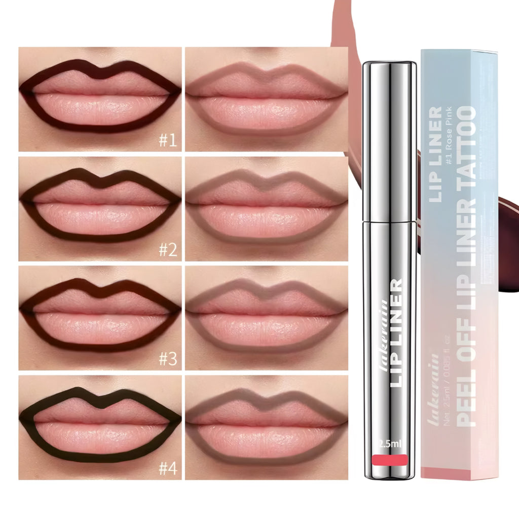 4-Farben Peel-Off Lip Liner Tattoo – Wasserfest, Langanhaltend & Mattes Finish