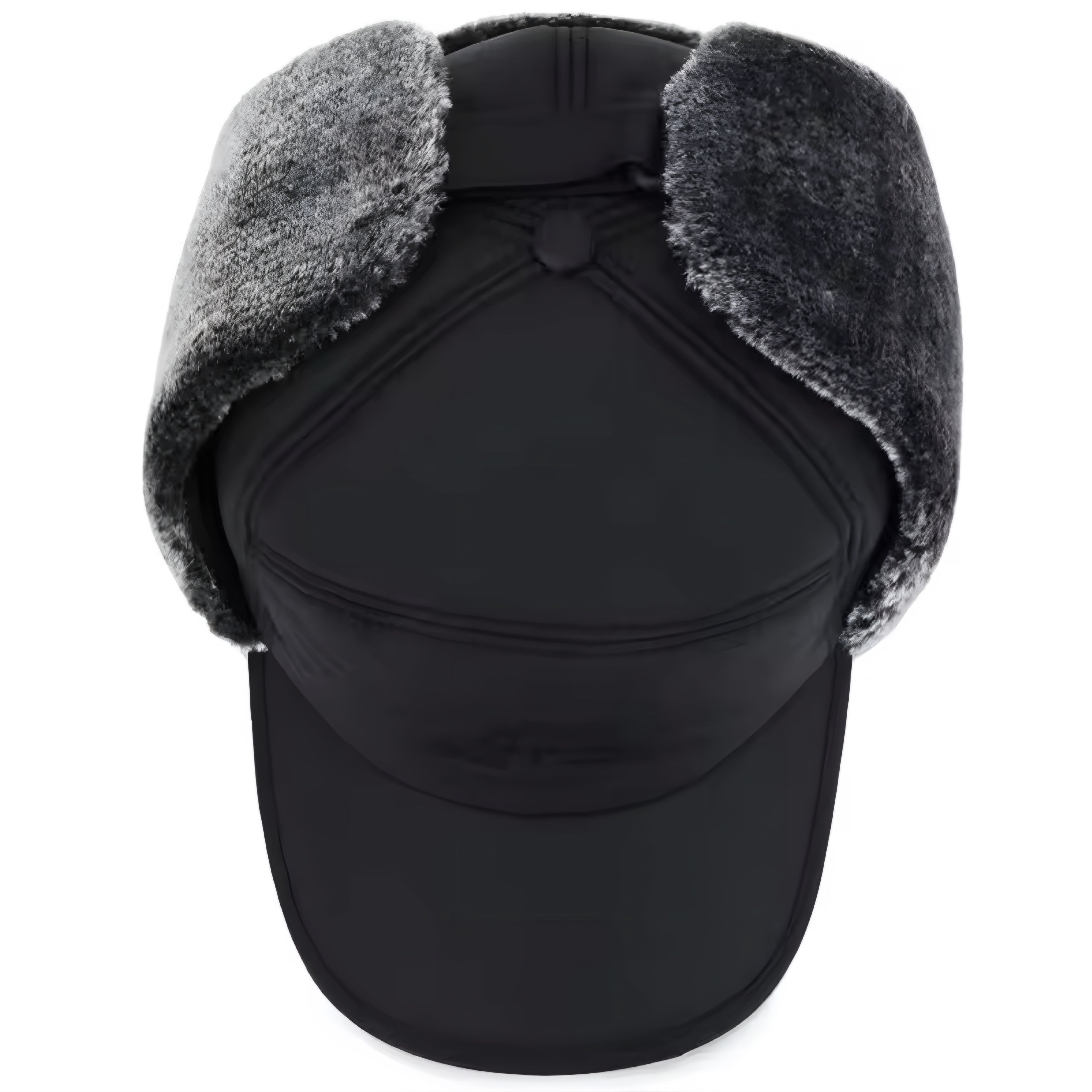 Warme Wintermütze mit Kunstfell & Ohrenklappen