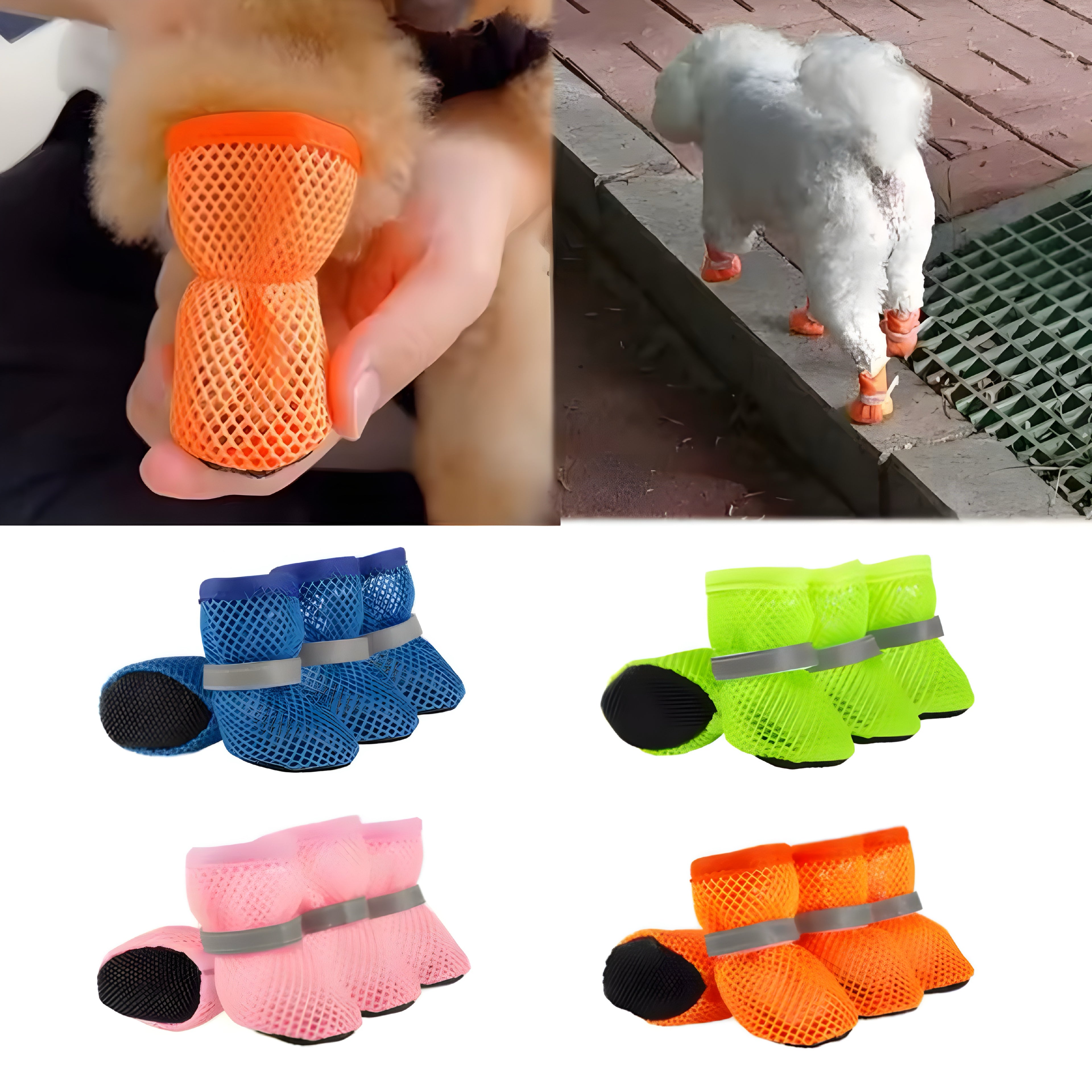 Atmungsaktive Hundeschuhe aus Mesh