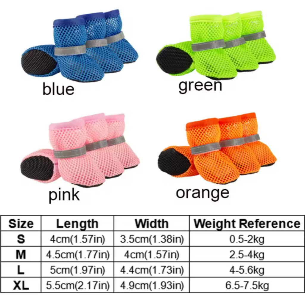 Atmungsaktive Hundeschuhe aus Mesh